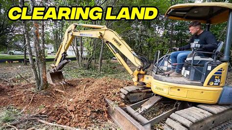 clearance needed for mini excavator|land clearing mini excavators.